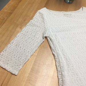 Banana Republic boatneck white blouse - 3/4 sleeve